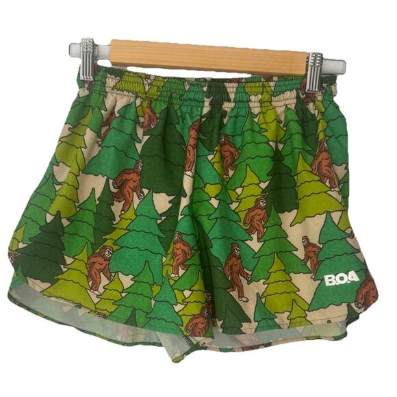 BOA Men's Bigfoot Printed 3” Half Split Running Training Shorts Size Small - Picture 1 of 11